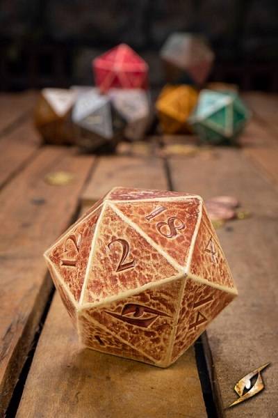 Dice - 20 Sidede (d20) Terninger - Bone - Epic Armoury - 8.5cm - !live Rollespil - Iron Fortress