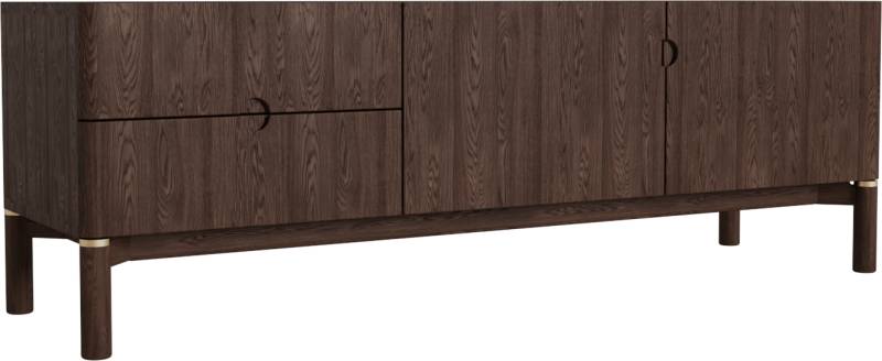 Tv-Bord Nordique Design Arun Espresso I Træ Med Opbevaring B160ã—d46ã—h55 Cm