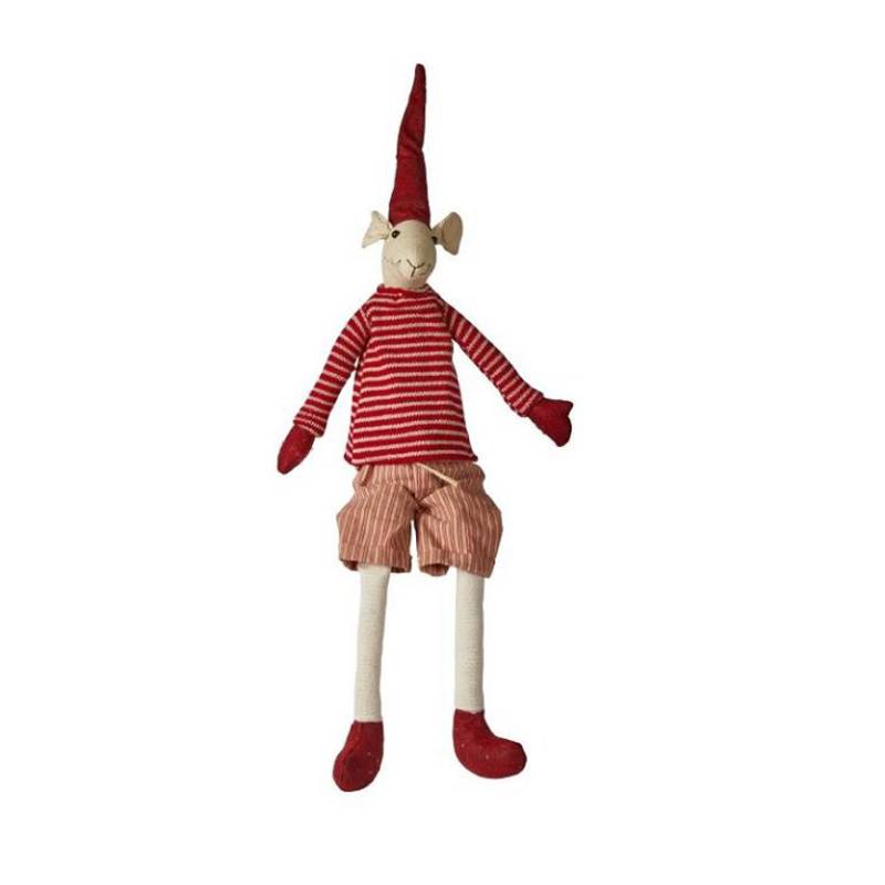 Noa Siddende Mus  H60cm 200115 J23 Stribede Bukser - Speedtsberg