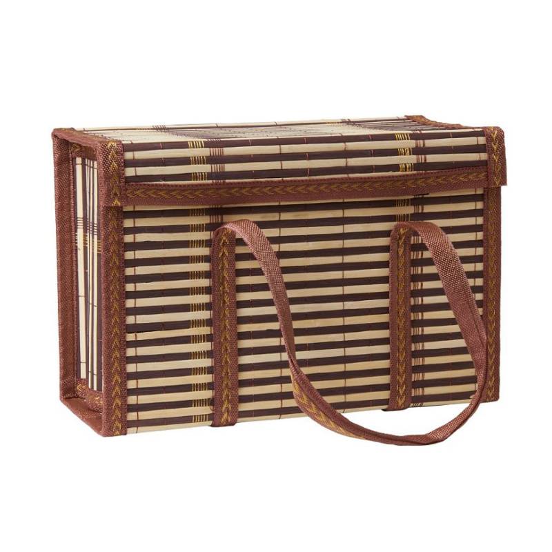 Bambus Kurv M/Låg Og Hank  30x15x20cm 216254 - Speedtsberg