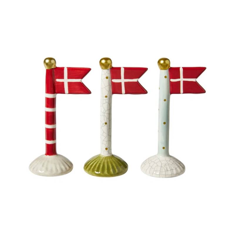 Speedtsberg - Keramik Flag H14cm Hvid Raku
