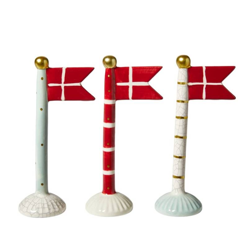 Speedtsberg - Keramik Flag H19cm Lyseblå