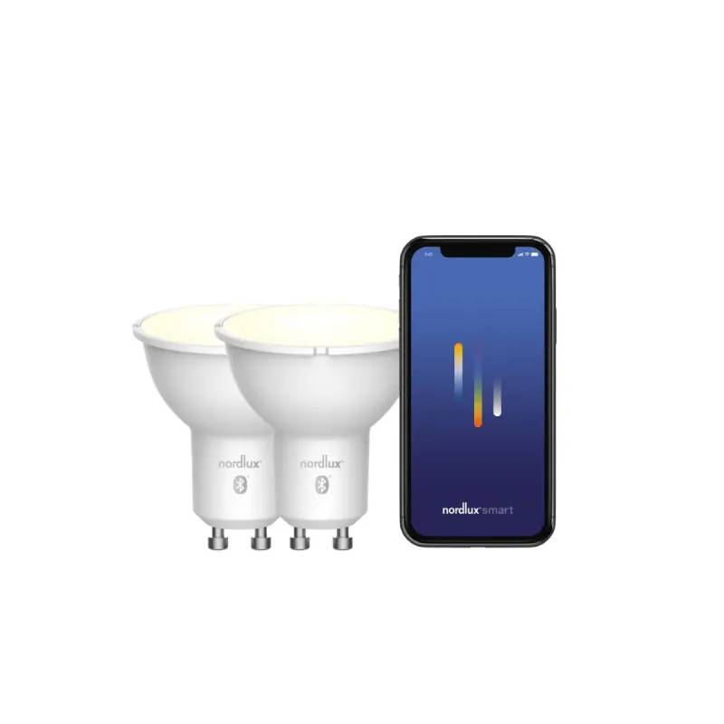 Nordlux Smart Light Gu10 Led-Pre, 2200-6500k, 450lm, Bluetooth - 2 Pak