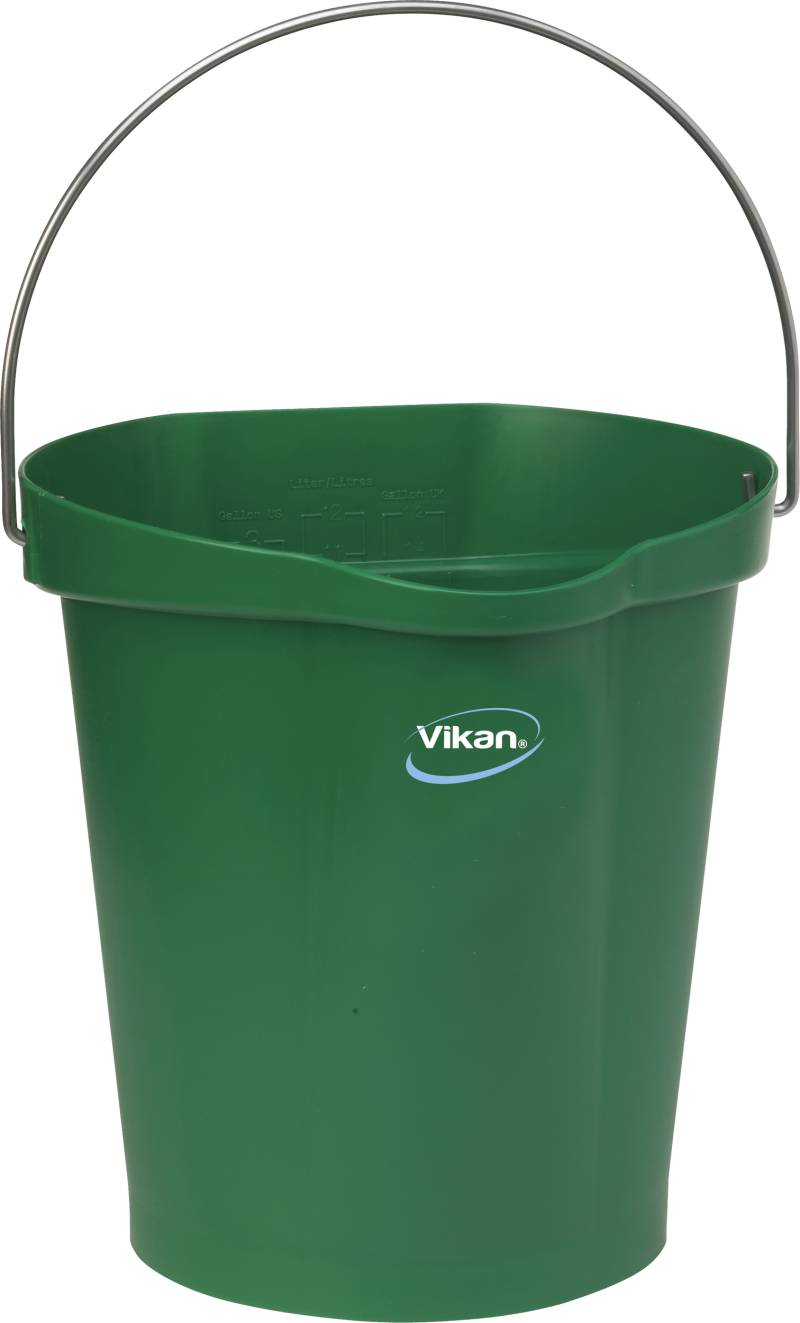 Spand 5686, Plast M/Rf Bærehåndtag 12ltr, Grøn - Vikan