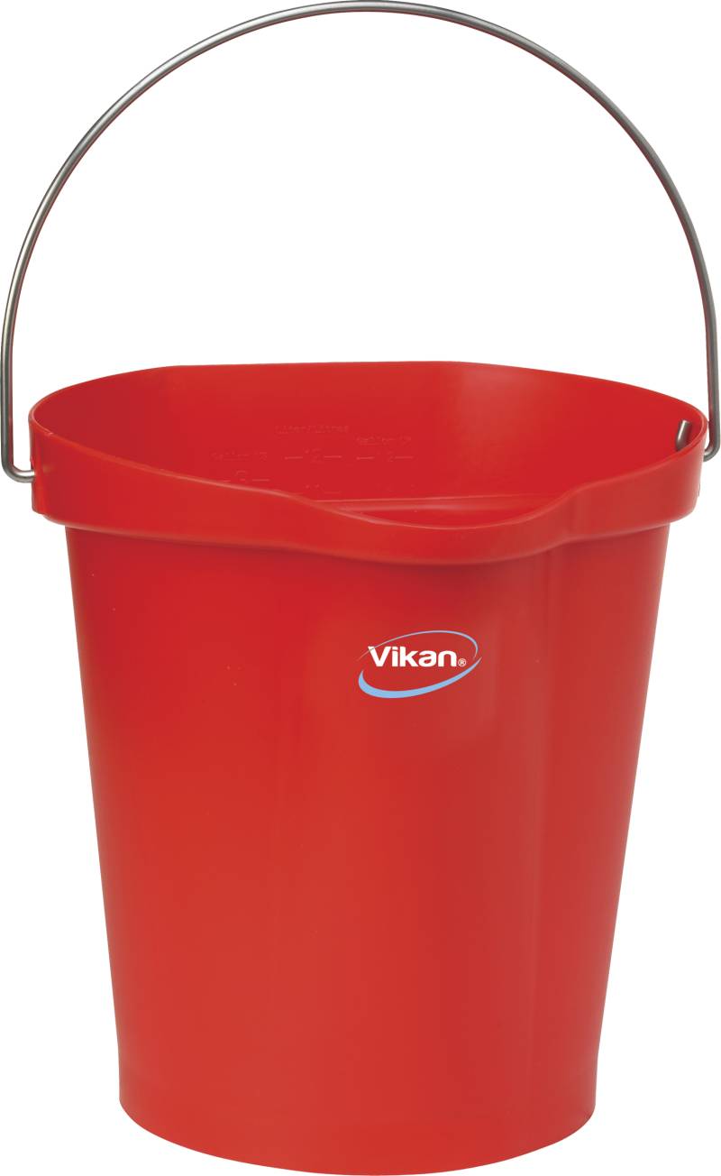 Spand 5686, Plast M/Rf Bærehåndtag 12ltr, Rød - Vikan