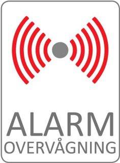 Alarm - Overvågnings Klistermærke