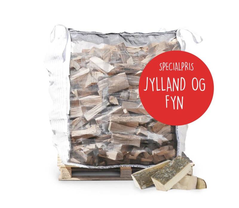 Ovntørret Bøg I Bigbag - 1,0 M3 - Levering Til Jylland / Fyn - Dansk Brænde