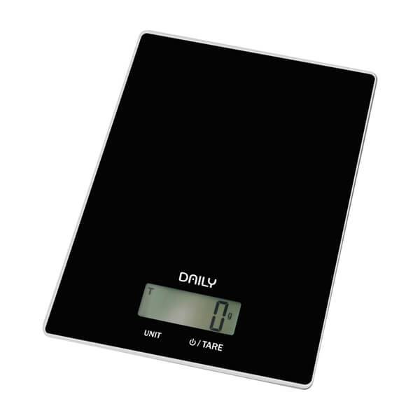 Daily Køkkenvægt Sort Glas 6 Kg. 1 Grams Interval - Conzept
