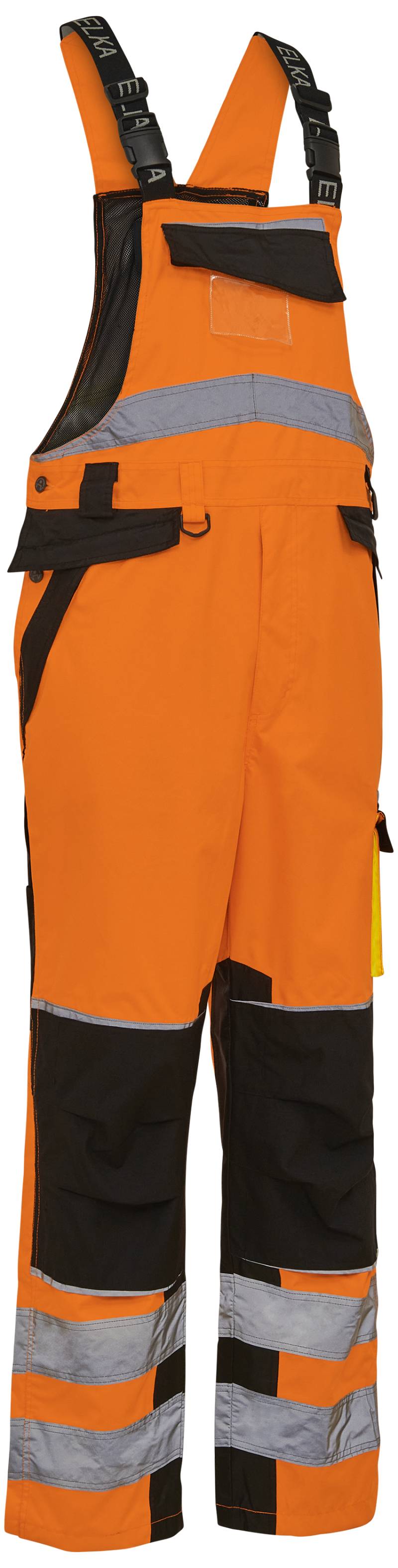 Hi-Vis Overalls 089904r Orange/Sort Str. 5xl - Elka