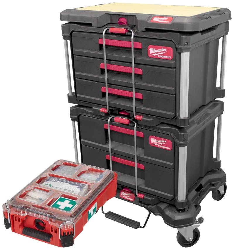 Sampak Packout: Transportkit + Førstehjælpskasse - Milwaukee