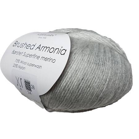 Brushed Armonia Børstet Superfine Merino Uldgarn Fv 434 Lys Grå