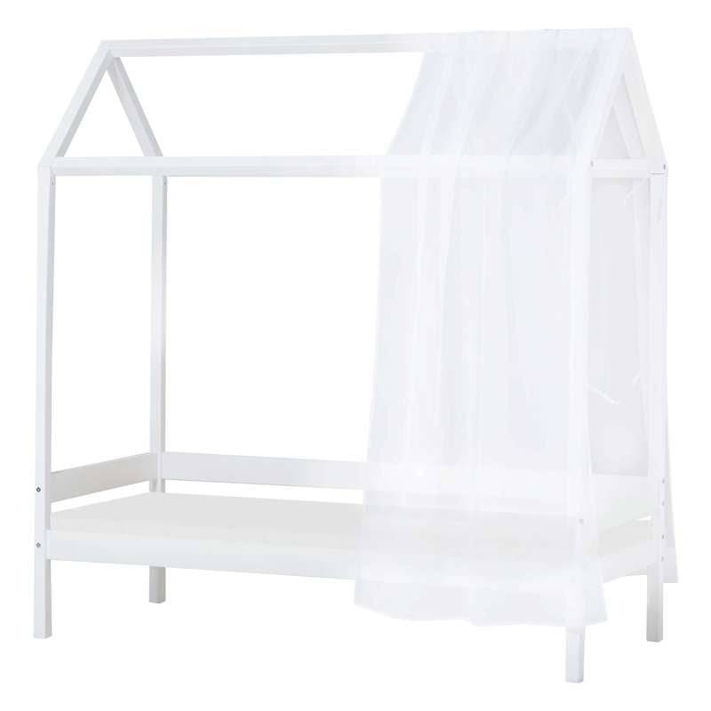 Hoppekids Eco Comfort - Husseng M. Tekstil Og Madras - 70x160 Cm. - Hvid