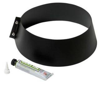 Metalbestos Skorsten, U 250mm Krave Til Inddkning, Sort, Lim Inkluderet