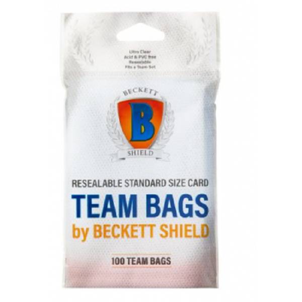 100 Lommer - Beckett Shield Team Bag Sleeves (til Opbevaring I Top Loaders!) - Sleeves - !kort Tilbehã¸r