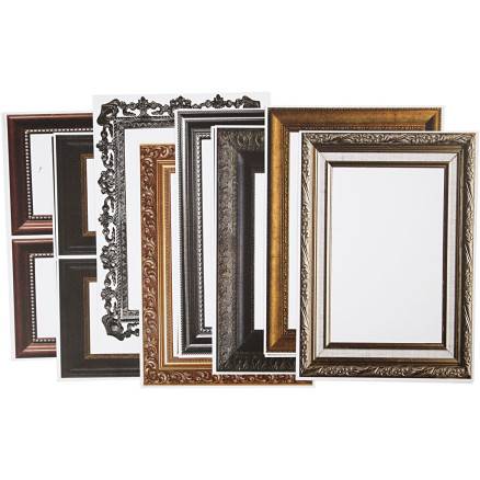 Rammer, 26,2x18,5 Cm, Metallic Farver, 1