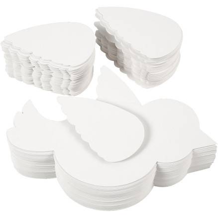 Fugl, L: 25 Cm, 400 G, Hvid, 100sæt/ 1 Pk. - Diverse