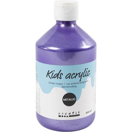 Skole Akrylmaling Metallic, Violet, Metallic, 500 Ml/ 1 Fl. - A-Color