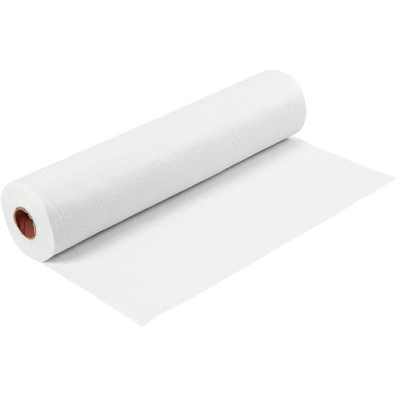 Hobbyfilt, 45 Cm, Hvid, 5 Meter