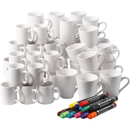 Mal Hvide Krus, Hvid, H: 7-10 Cm, 1 Sæt - Easykit
