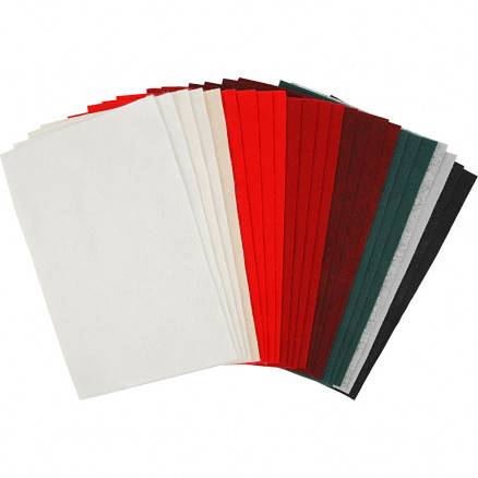 Hobbyfilt I Ark, Ark 20x30 Cm, Tykkelse 1,5 Mm, Ass. Farver, 24ass. Ark, 180-200 G/M2 - Diverse