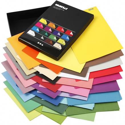 Color Bar Rivepapir, A4 210x297 Mm, 100 G, Ass. Farver, Ensfarvet Papir, 160ass. Ark