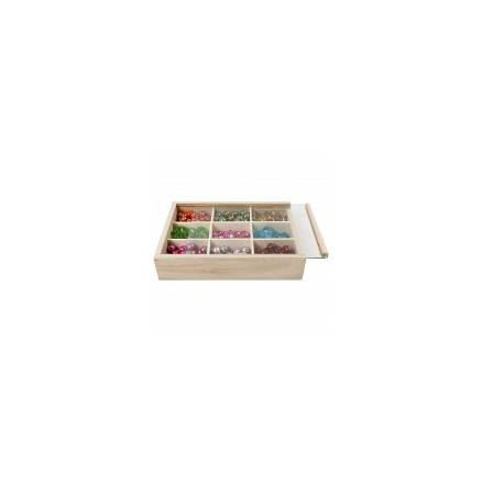 Sættekasse / Kasse Til Knapper 17x13x3,5 Cm - Diverse