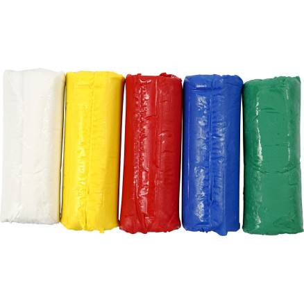 Modellervoks, H: 9,5 Cm, Ass. Farver, 5x80g/ 1 Pk. - Diverse