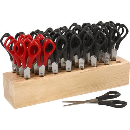 Skolesakse Med Holder, L: 14 Cm, Rund, 1 Sæt - Diverse