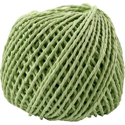 Papirgarn, Tykkelse 2,5-3 Mm, Lys Grøn, 40m/ 1 Ngl., 150 G - Diverse