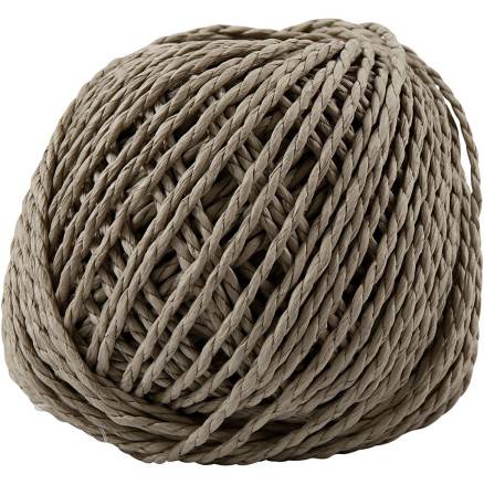 Papirgarn, Tykkelse 2,5-3 Mm, Lys Brun, 40m/ 1 Ngl., 150 G - Diverse