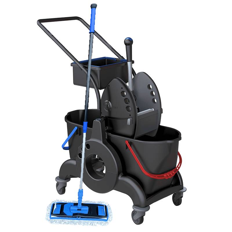 Nordic Recycle Speed Mop System, Gulvvaskevogn Med Bakke, Komplet, 2 X 25 L - Nordisk Microfiber