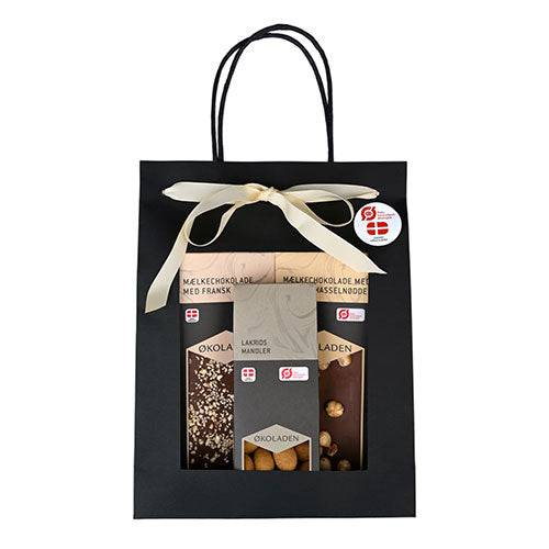 økoladen Gourmet Gavepose Creme ø M. 2 Chokoladeplader Samt Dragée Mandler, 240g