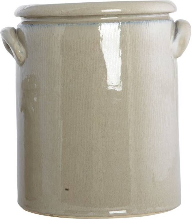 Urtepotteskjuler House Doctor Pottery M Sand ø22ã—h24 Cm Hvid Ler