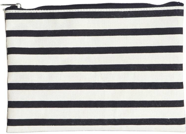 Makeup- Og Toilettaske House Doctor Stripes Hvid/Sort 21x15 Cm