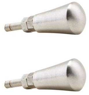 Håndtag / Greb House Doctor Knop Messing, Sølvfinish ø1,6 Cm