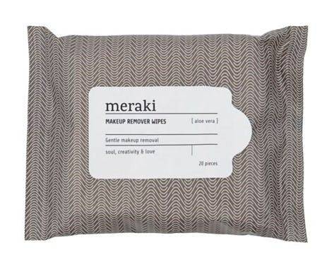 Meraki - Makeup Remover Wipes, Aloe Vera, Varm Grå/Hvid