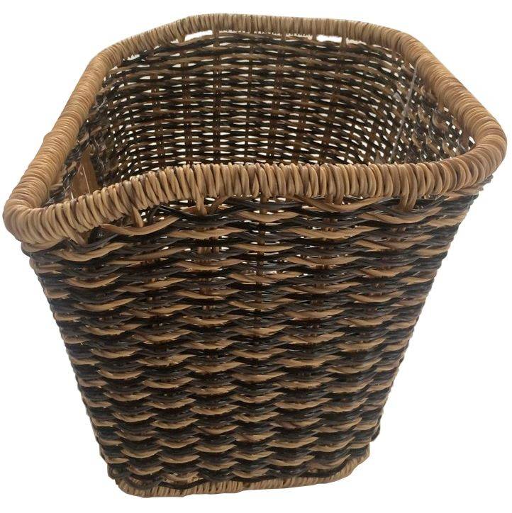 Cykelkurv I Sort/Brun Plast Rattan - Bike Attitude