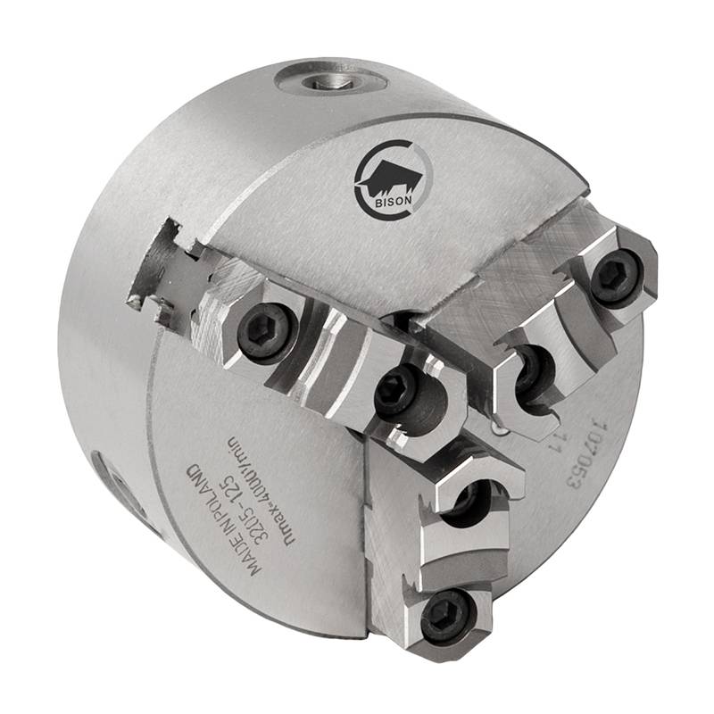 Bison 3-Bakket Centrerpatron ø200 Mm-Støbejern-Din 6350-Montering På Bagsiden (cylindrisk Holder)-3205-200 - Diesella