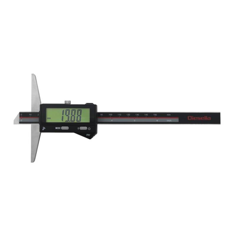 Digital Dybdeskydelære 0-150x0,01 Mm Ip67 Din862 M/Bluetooth - Diesella