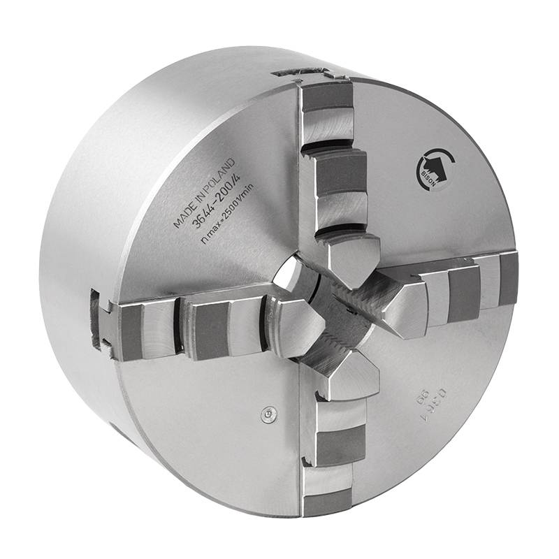 Bison 4-Bakket Centrerpatron ø250 Mm - Støbejern - Kegle 6 - Din 55029 - Camlock D1 Montering - 3644-250-6 - Diesella