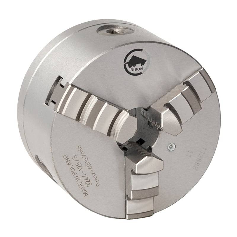 Bison 3-Bakket Centrerpatron ø250 Mm-Støbejern-Kegle 8-Din 55029-Camlock D1 Montering-3244-250-8 - Diesella