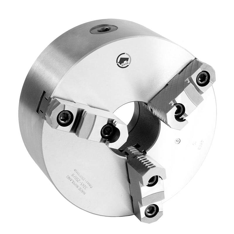 Bison 3-Bakket Centrerpatron ø250 Mm-Støbejern-Kegle 6-Din 55029-Camlock D1 Montering-3245-250-6 - Diesella