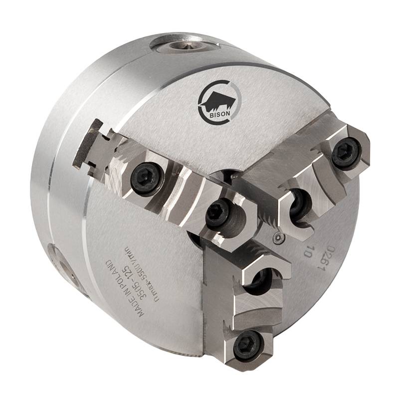 Bison 3-Bakket Centrerpatron ø500 Mm - Stål - Din 6350 - Montering På Bagsiden (cylindrisk Holder) - 3505-500 - Diesella