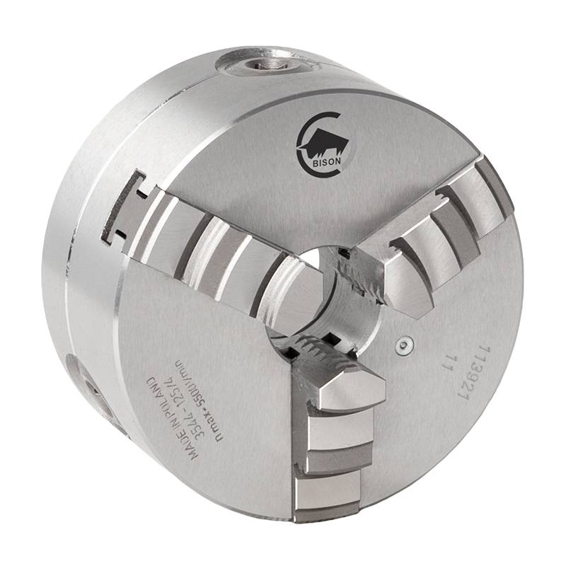 Bison 3-Bakket Centrerpatron ø250 Mm-Stål-Kegle 6-Din 55029-Camlock D1 Montering-3544-250-6 - Diesella