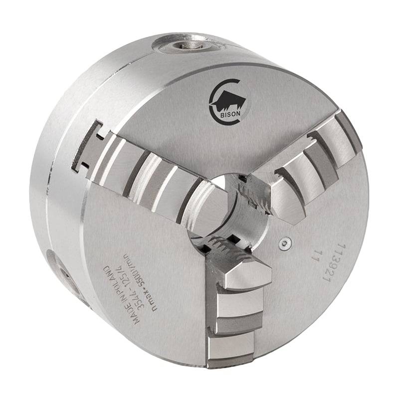 Bison 3-Bakket Centrerpatron ø315 Mm-Stål-Kegle 8-Din 55029-Camlock D1 Montering-3544-315-8 - Diesella