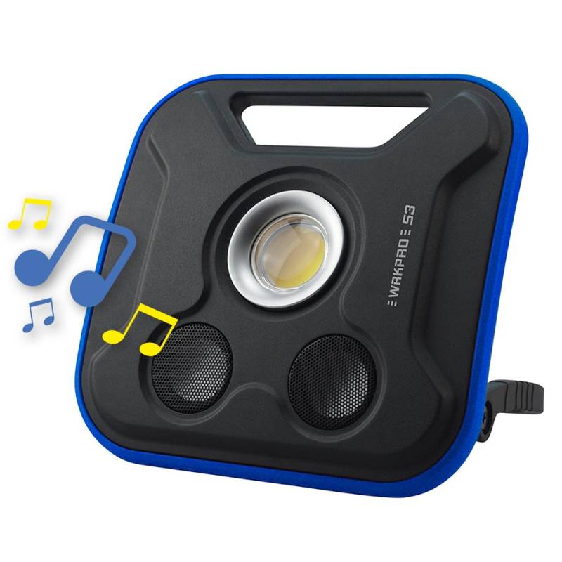 Wrkpro Arbejdslampe "s3" 20w Cob Med Genopladeligt Batteri Og 5w Bluetooth Højtaler - Diesella