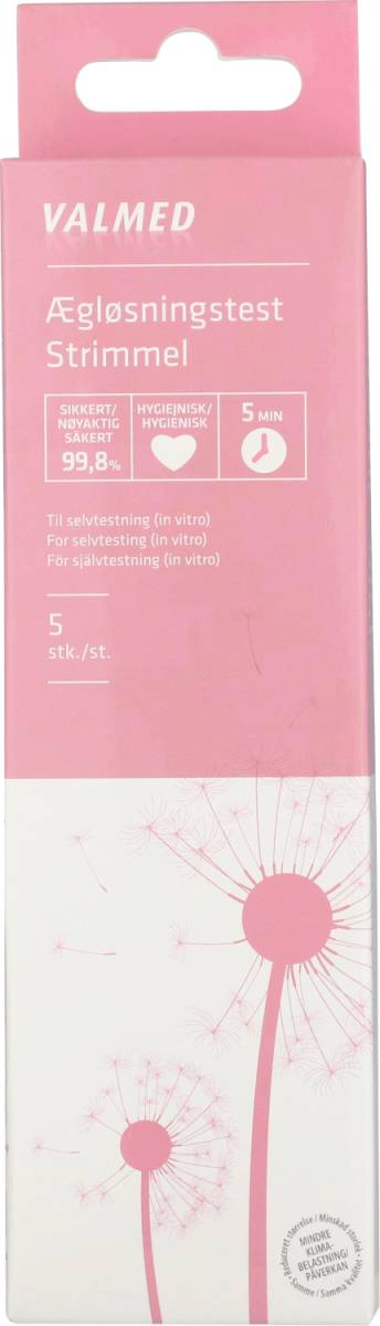 Valmed ægløsningstest Strimmel, 5 Stk., 99,8% Sikkerhed - Valmed - Tests - Buump