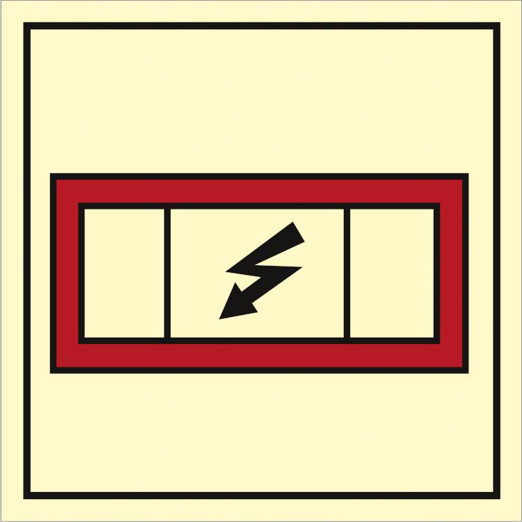 Emergency Switchboard  - Efterlysende Vinyl Hi150 - 150 X 150 Mm - Jo Safety