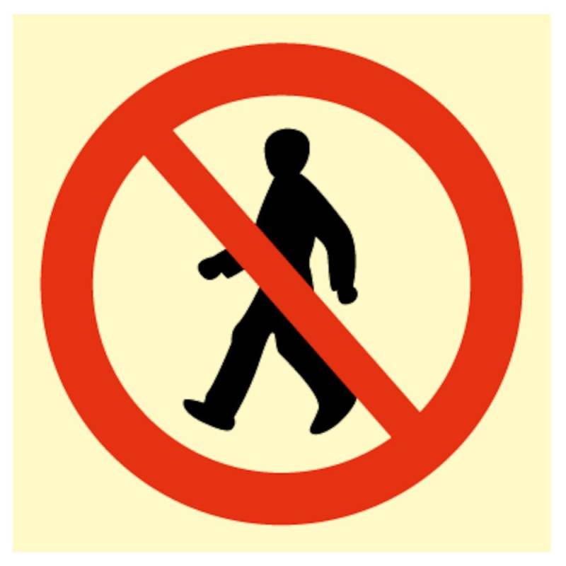 No Access  - Efterlysende Plast Hi150 - 150 X 150 Mm - Jo Safety