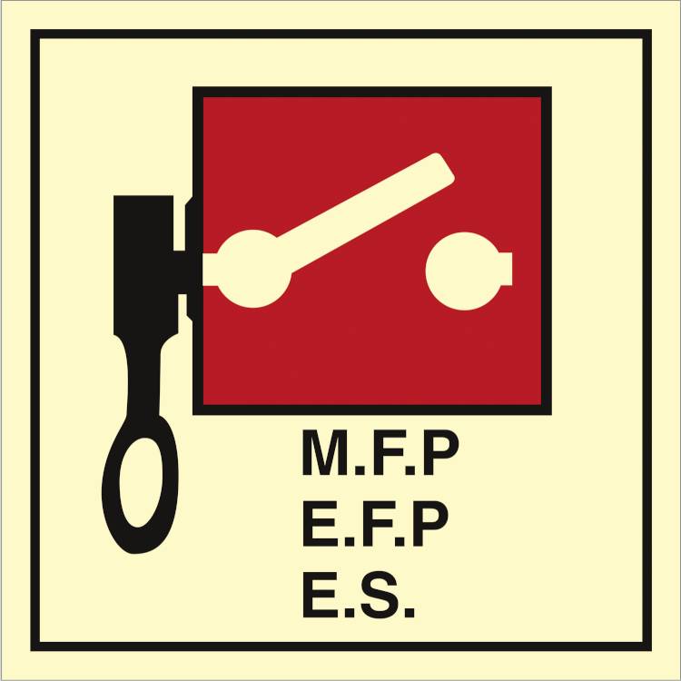 Remote Controlled Firepumps Or Emergency Switches  - Efterlysende Vinyl Hi150 - 150 X 150 Mm - Jo Safety